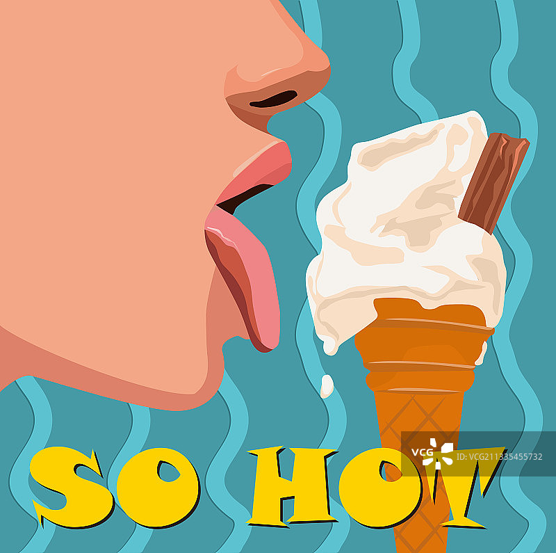 太热了图片素材