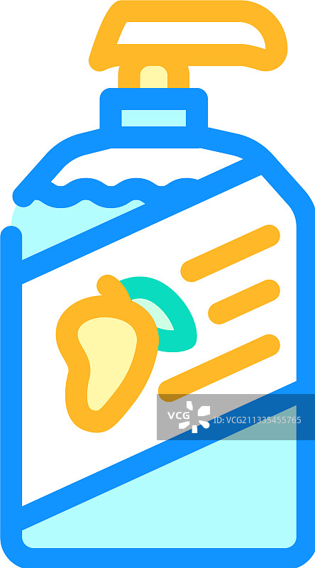 芒果色肥皂图标线图片素材