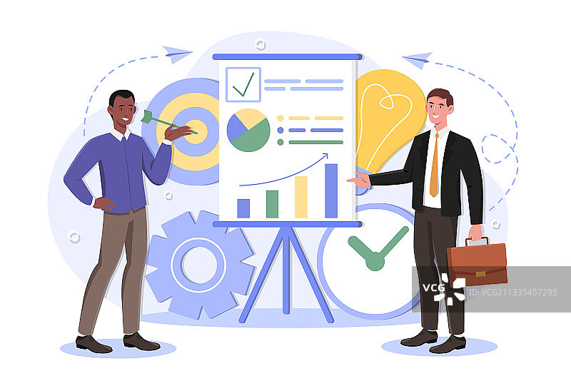 顶级经理与办公室职员研究信息图图片素材