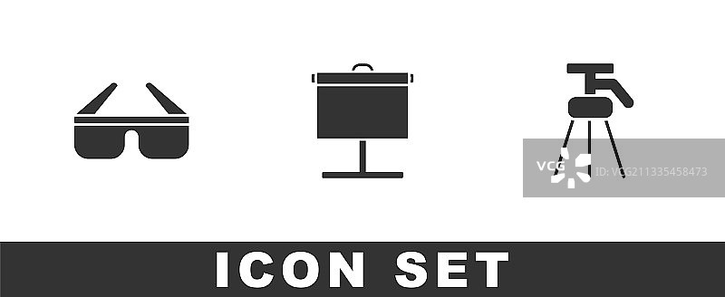 3D影院眼镜投影屏幕图片素材