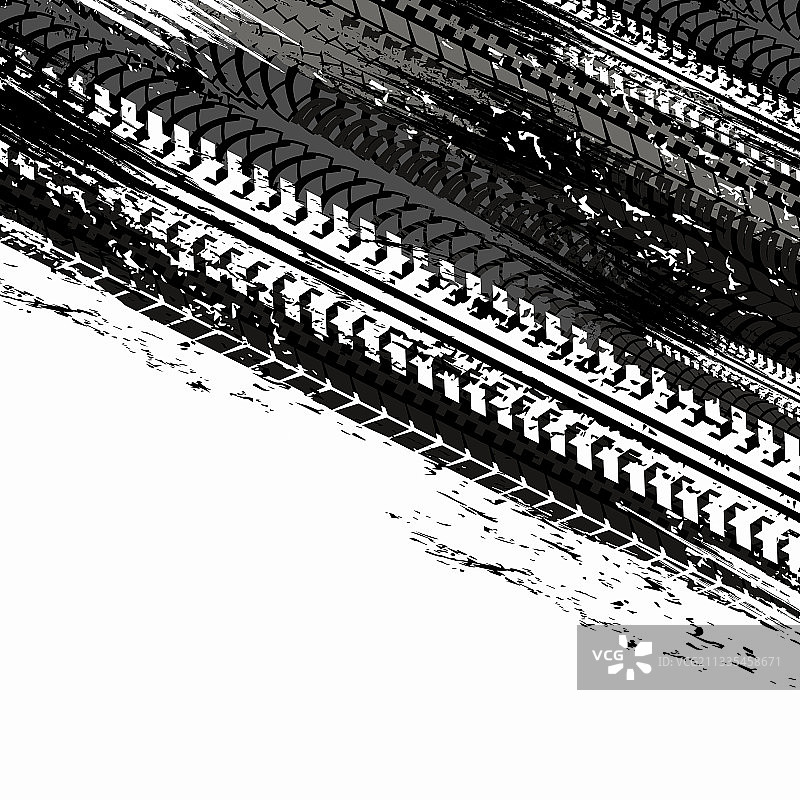 轮胎轨迹和胎面汽车越野摩托车比赛图片素材