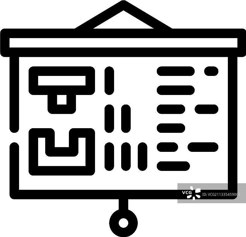 演示课程线性图标图片素材