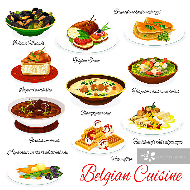比利时美食菜单图片素材