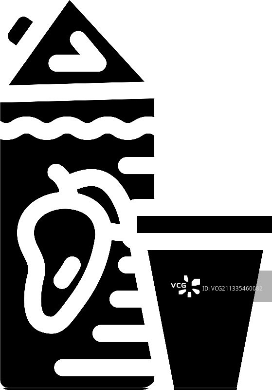 芒果汁轮廓图标符号图片素材