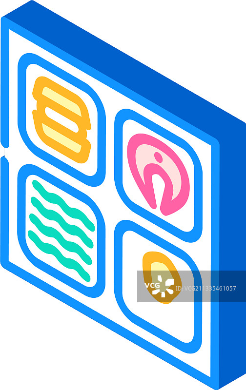 航空公司餐食2.5D图标图片素材