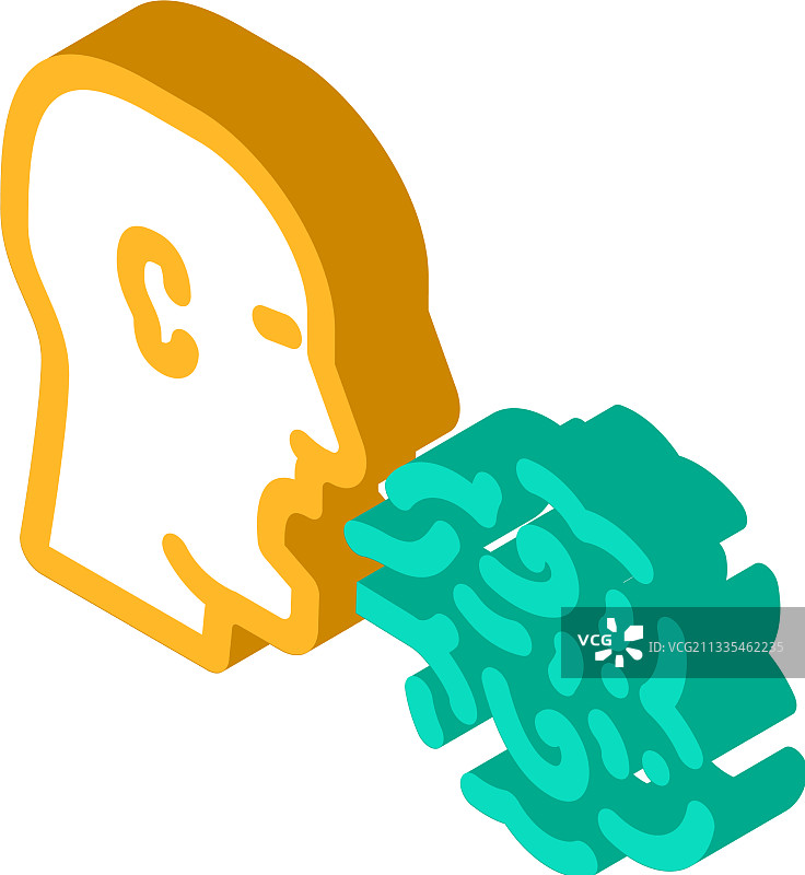 口臭2.5D图标图片素材