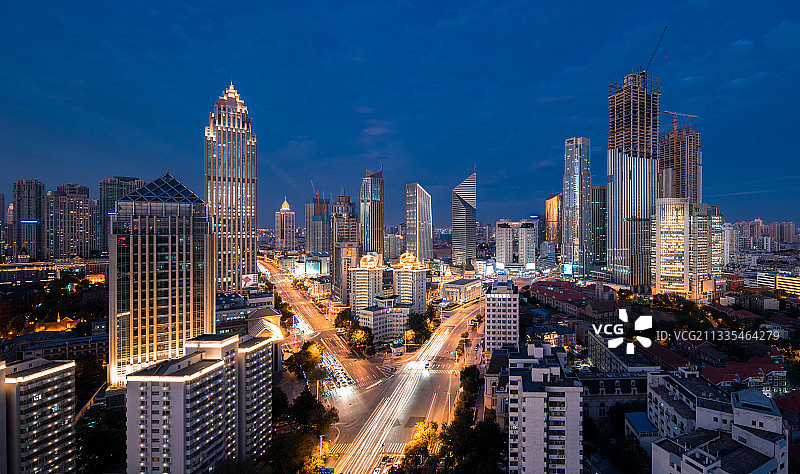 津城入夜图片素材