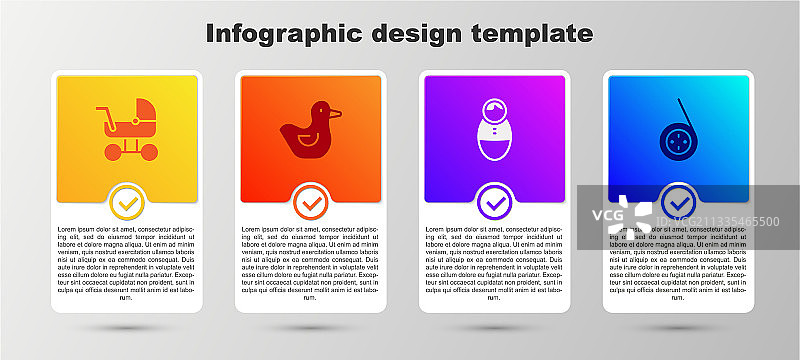 旱冰鞋、小黄鸭、不倒翁和玩偶玩具套装图片素材