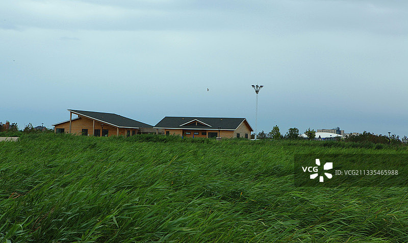 中国河北唐山曹妃甸-港口、灯塔图片素材