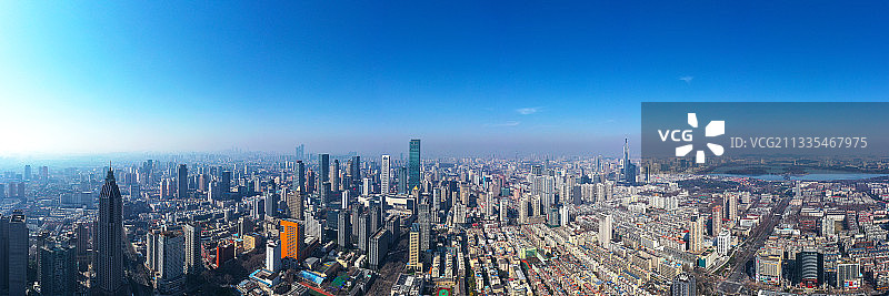 高楼林立的南京城市风光全景图图片素材