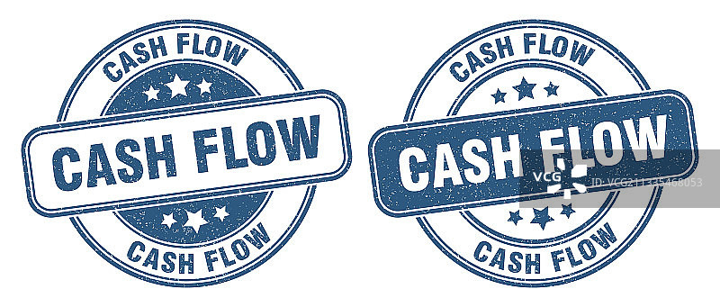 现金流印章圆形Grunge标志图片素材
