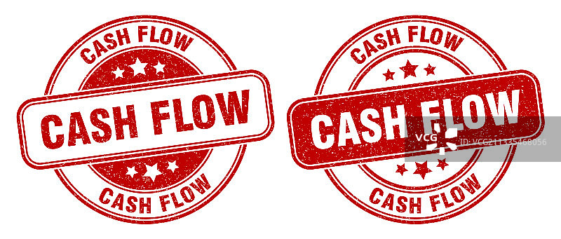 现金流印章圆形Grunge标志图片素材