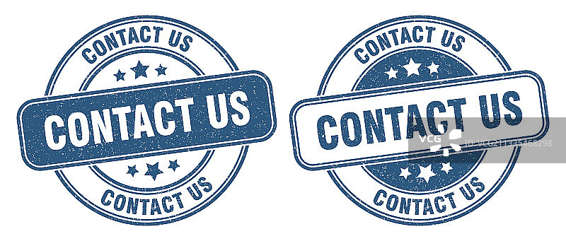 联系我们印章标签圆形复古风格图片素材