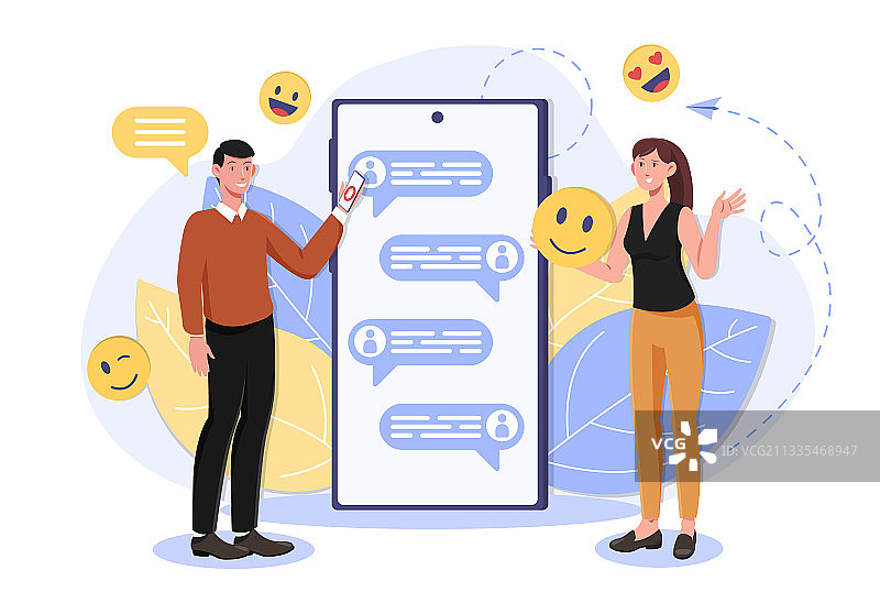 通过聊天室调情的年轻夫妇概念图片素材