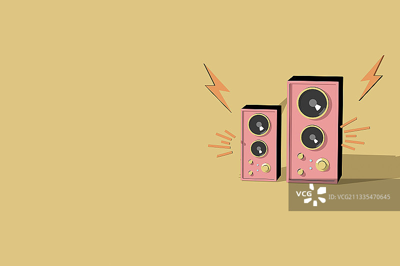 各种不同风格颜色的音响图片素材