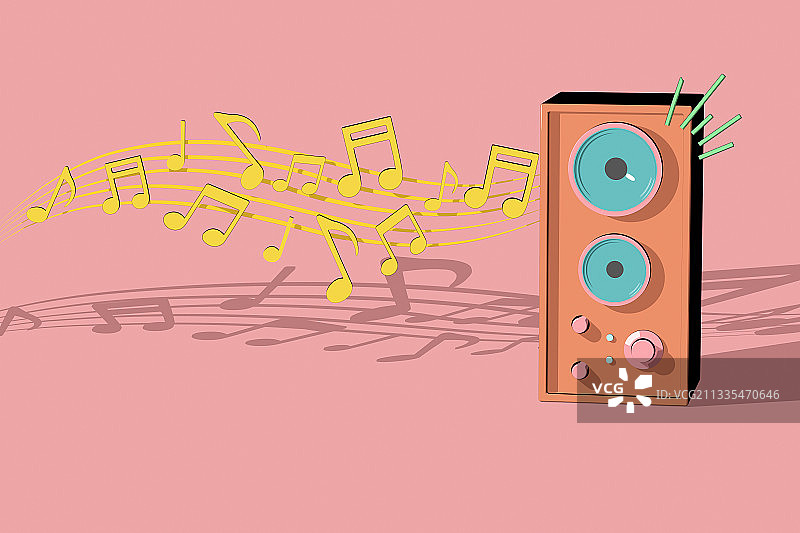 各种不同风格颜色的音响图片素材