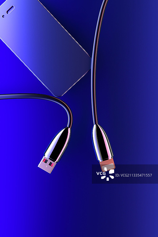 质感比较好的酷炫风数据线图片素材