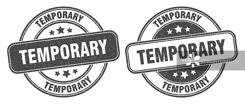 临时印章标签圆形复古标志图片素材