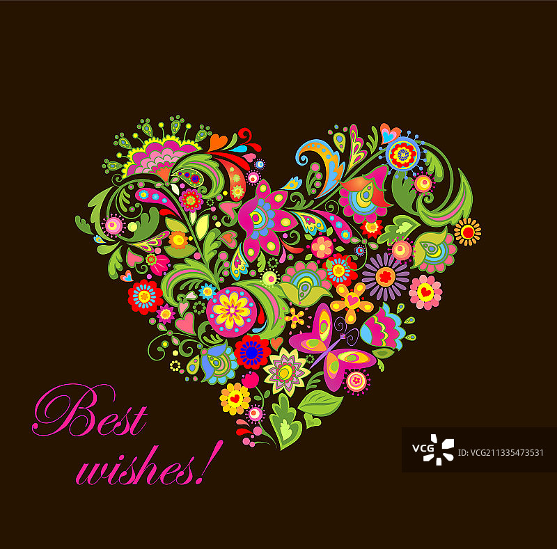 装饰花朵爱心形状图片素材