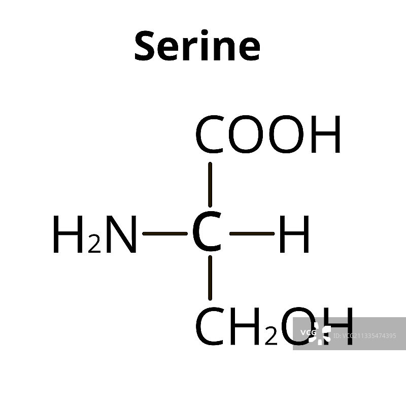 丝氨酸氨基酸化学分子式图片素材