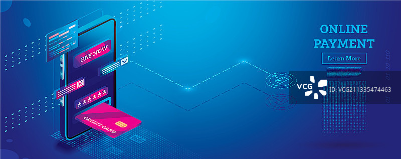 使用手机在线支付2.5D图片素材