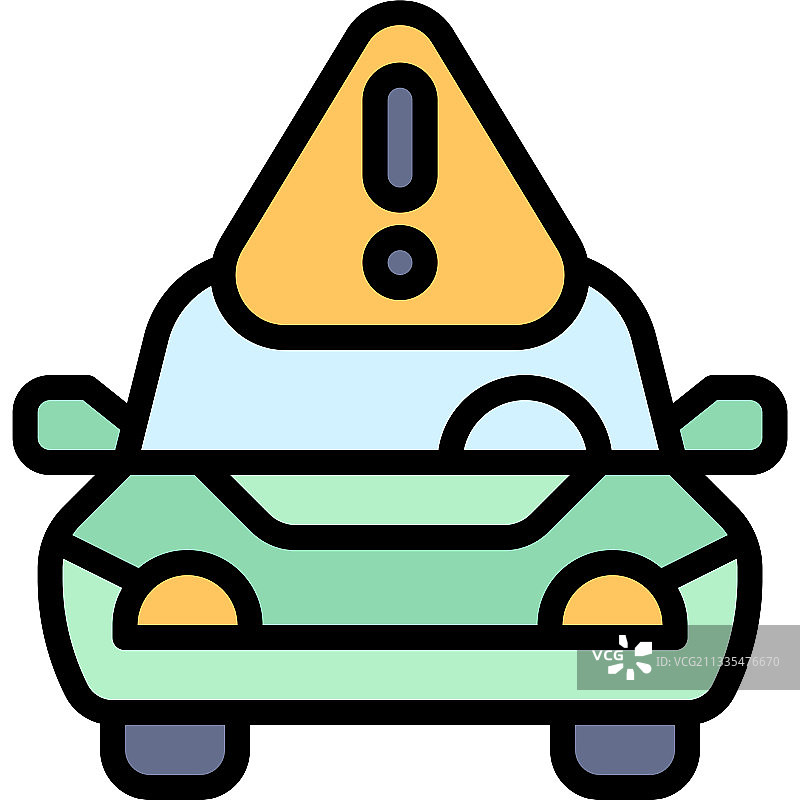 带有警告标志的汽车，停车场相关图片素材