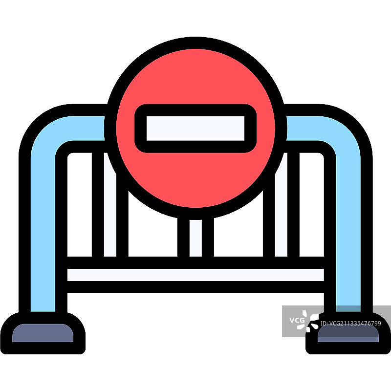 禁止入内路障图标，停车场相关图片素材