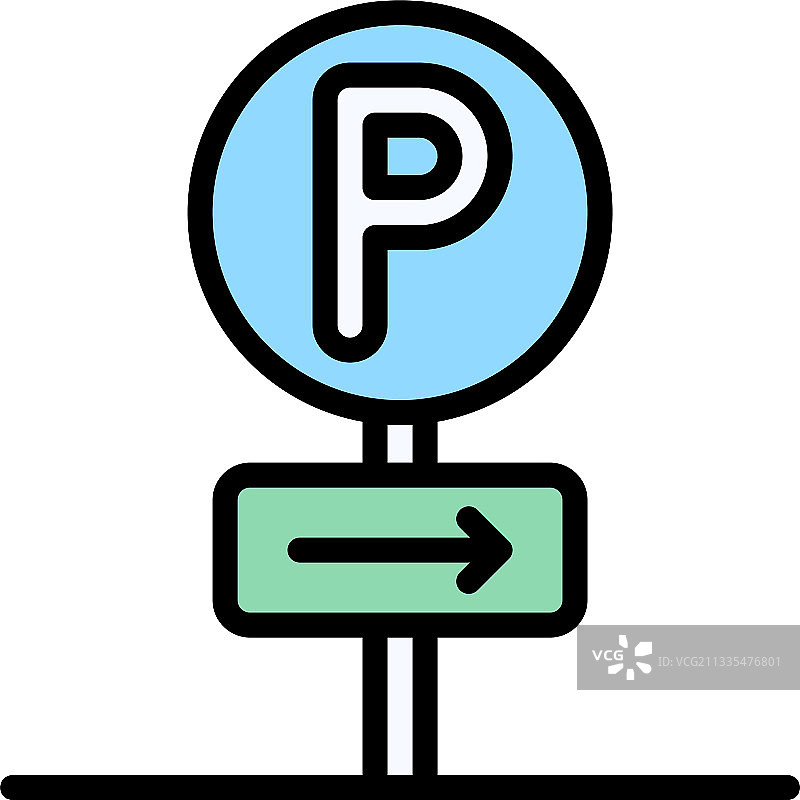 停车场方向指示牌图标图片素材