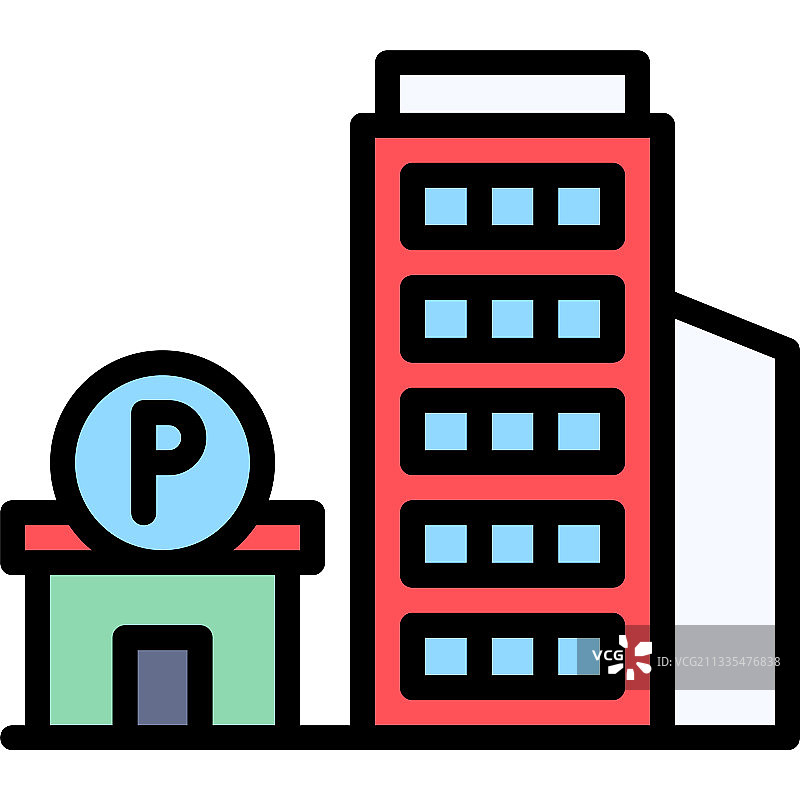公寓停车位图标：停车场相关图片素材