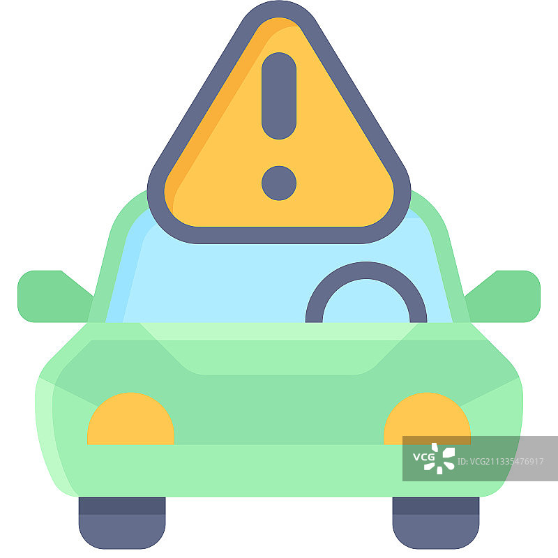 带有警告标志的汽车，停车场相关图片素材
