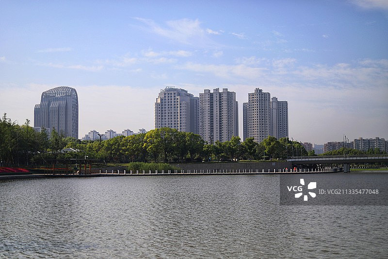 扬州明月湖景色图片素材