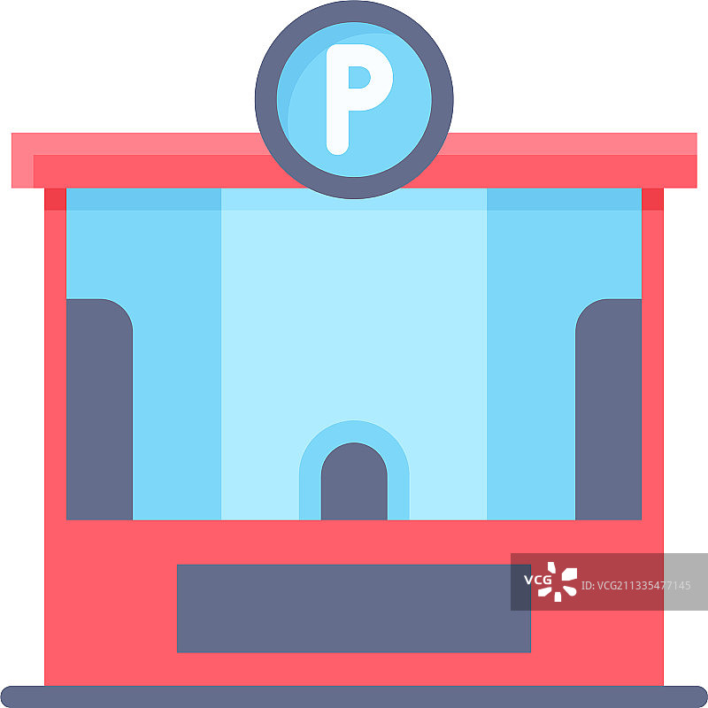 停车场收费亭图标图片素材