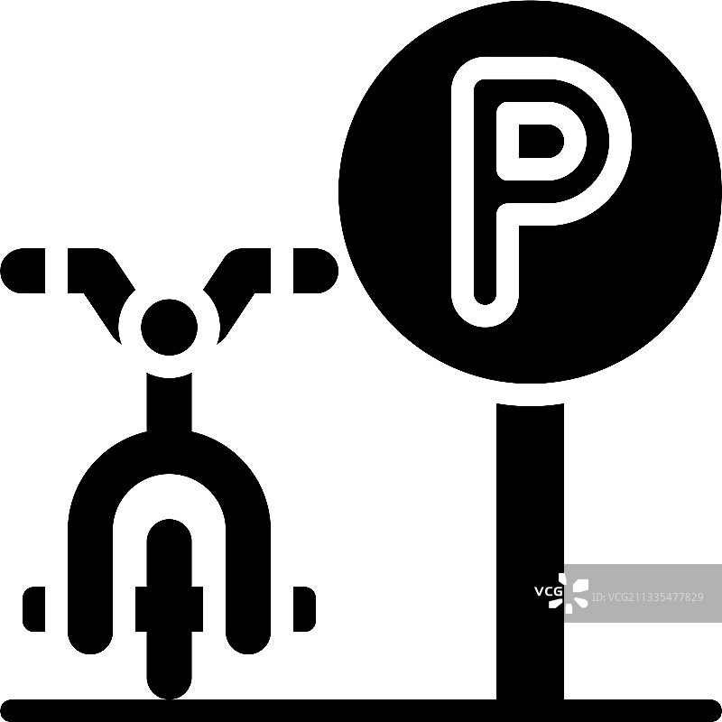 自行车停车标志图标图片素材