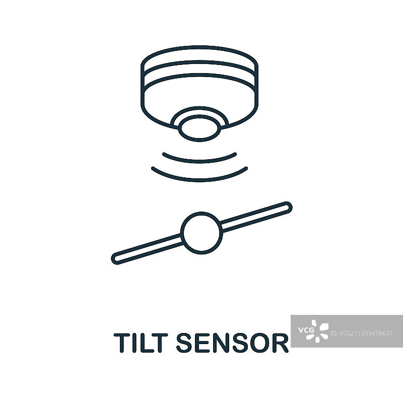 倾斜传感器图标，传感器简约元素图片素材
