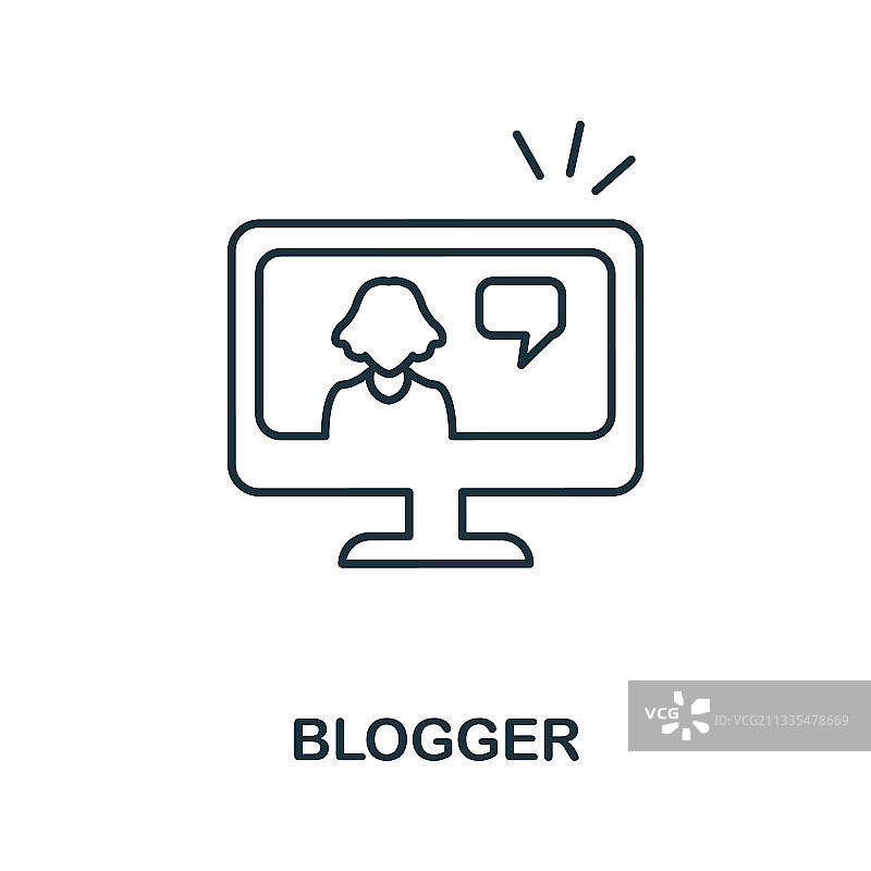 社交媒体博主图标图片素材