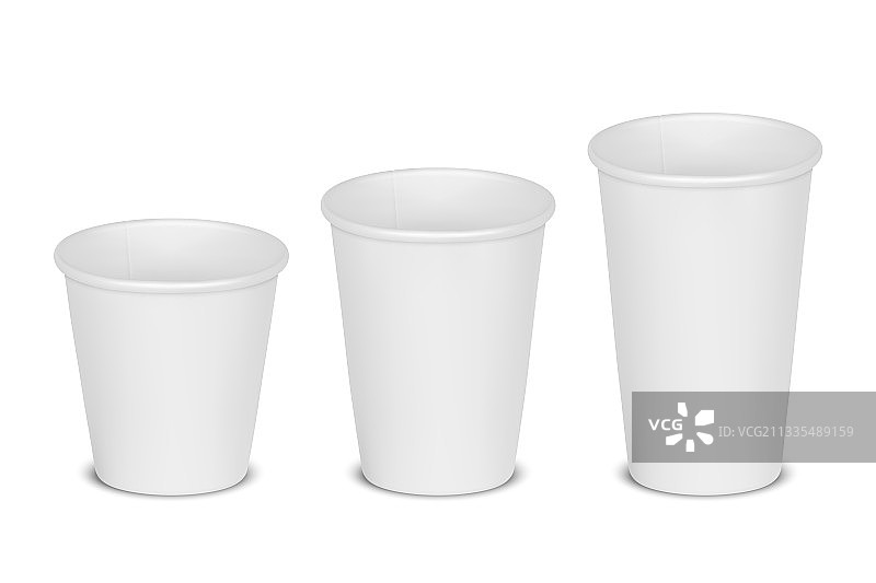 3D逼真白色一次性空白纸张图片素材