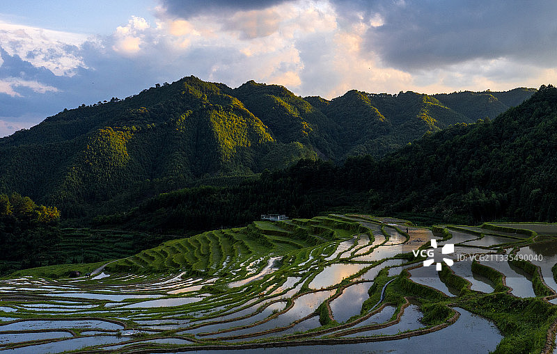 连山县欧家梯田图片素材