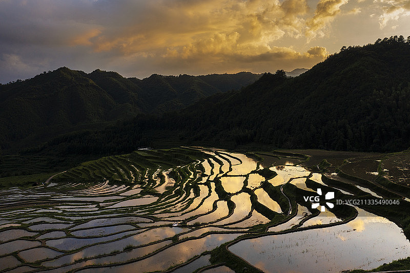 连山县欧家梯田图片素材