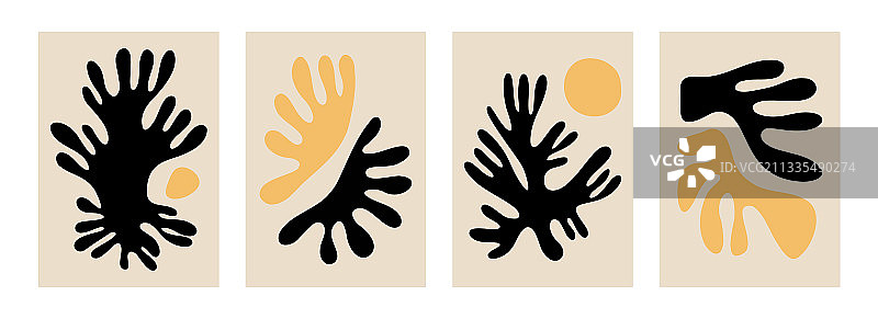 马蒂斯风格现代抽象海报图片素材