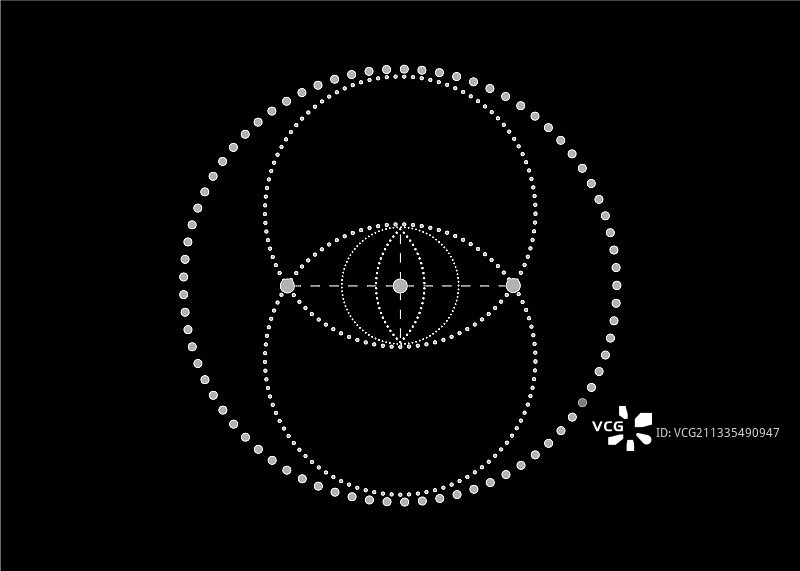 鱼泡状图案神圣几何全视之眼logo图片素材