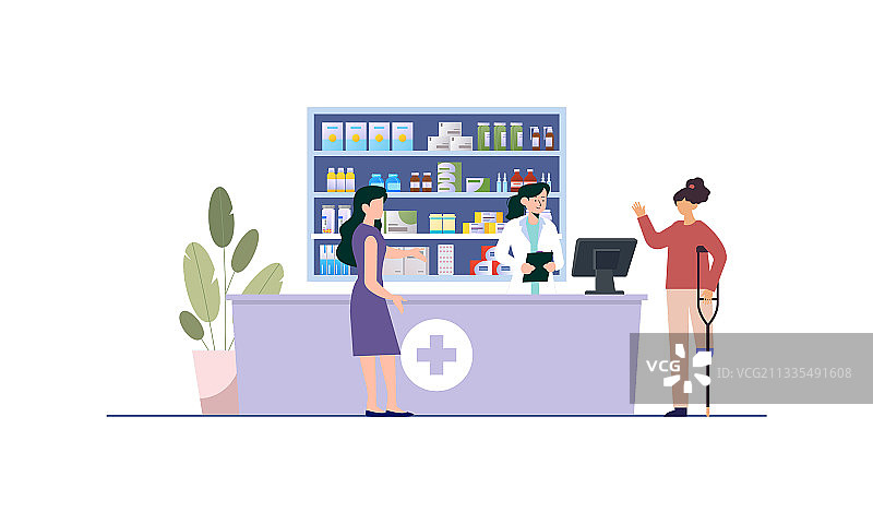 现代化药房内部图片素材