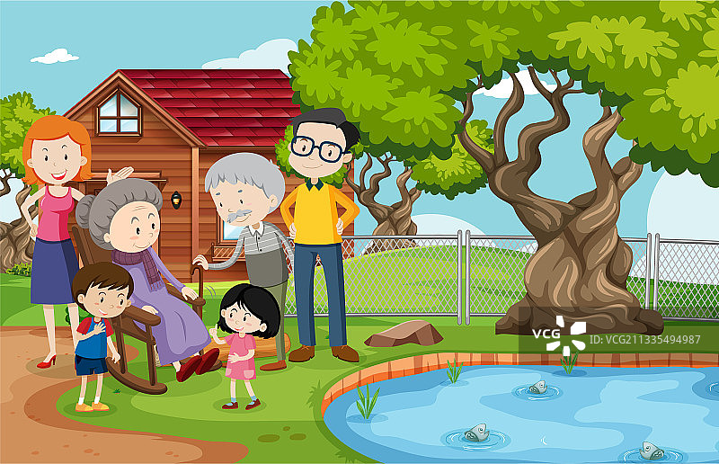 家庭户外场景图片素材