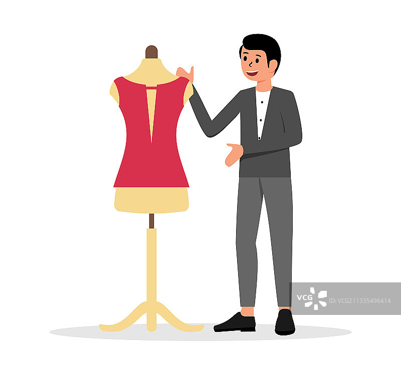 裁缝职业banner扁平概念图片素材