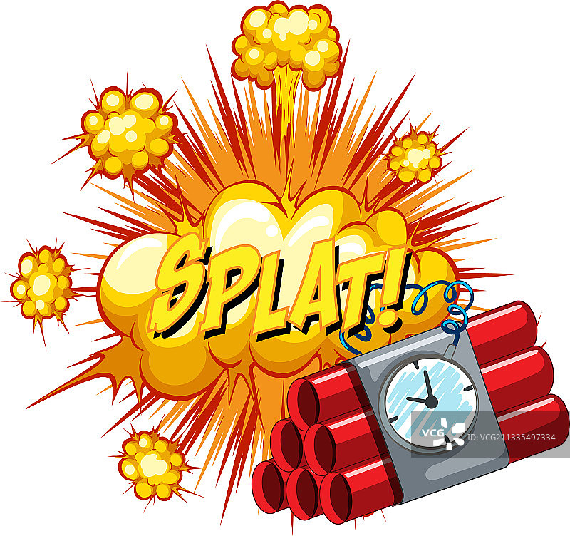 含飞溅文字的漫画对话气泡图片素材