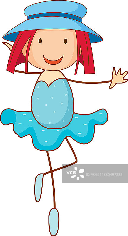 戴帽子的卡通女孩图片素材