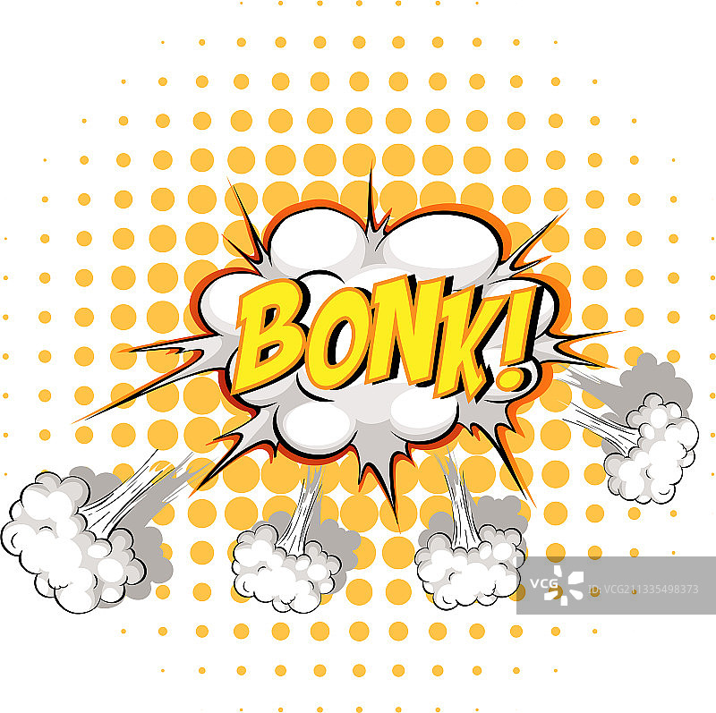 带有砰砰声文字的漫画对话气泡图片素材