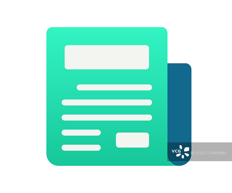 带报纸杂志的独立图标图片素材