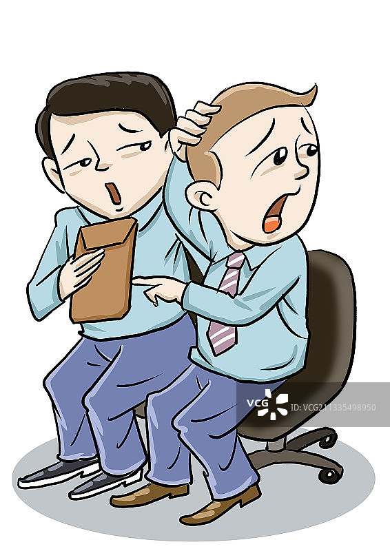插画：员工窃窃私语图片素材