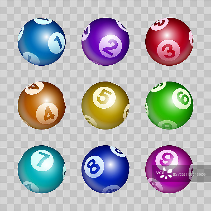 彩色球体彩票宾果球图片素材