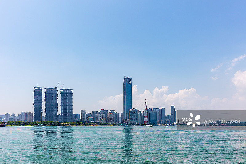 厦门城市海景风光图片素材